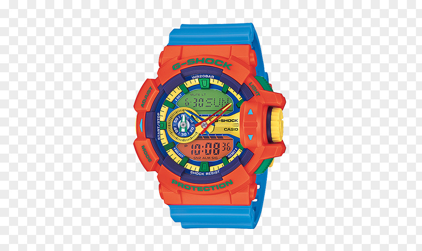 Watch G-Shock Orange Water Resistant Mark Blue PNG