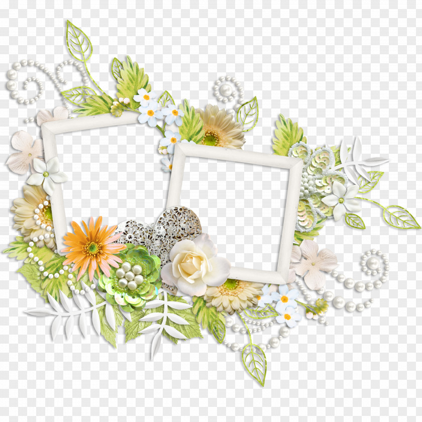 Yellow Frame Flower Picture Frames Color Clip Art PNG