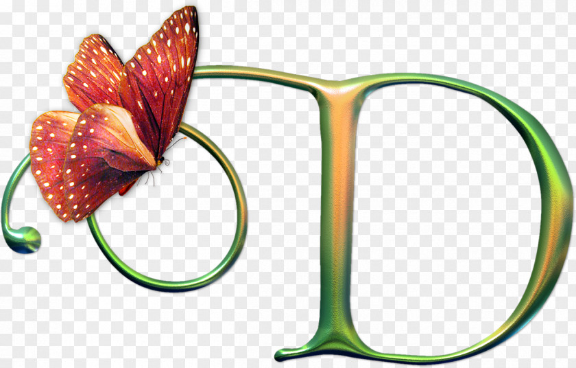 D Butterfly Alphabet Desktop Wallpaper PNG