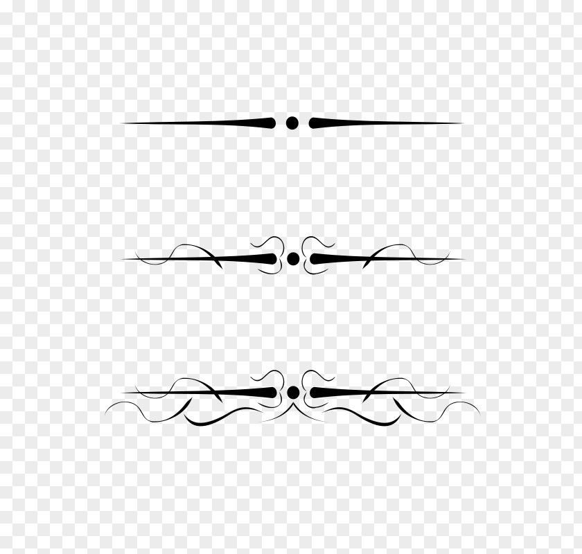 Fine Dividing Line Art Drawing Clip PNG