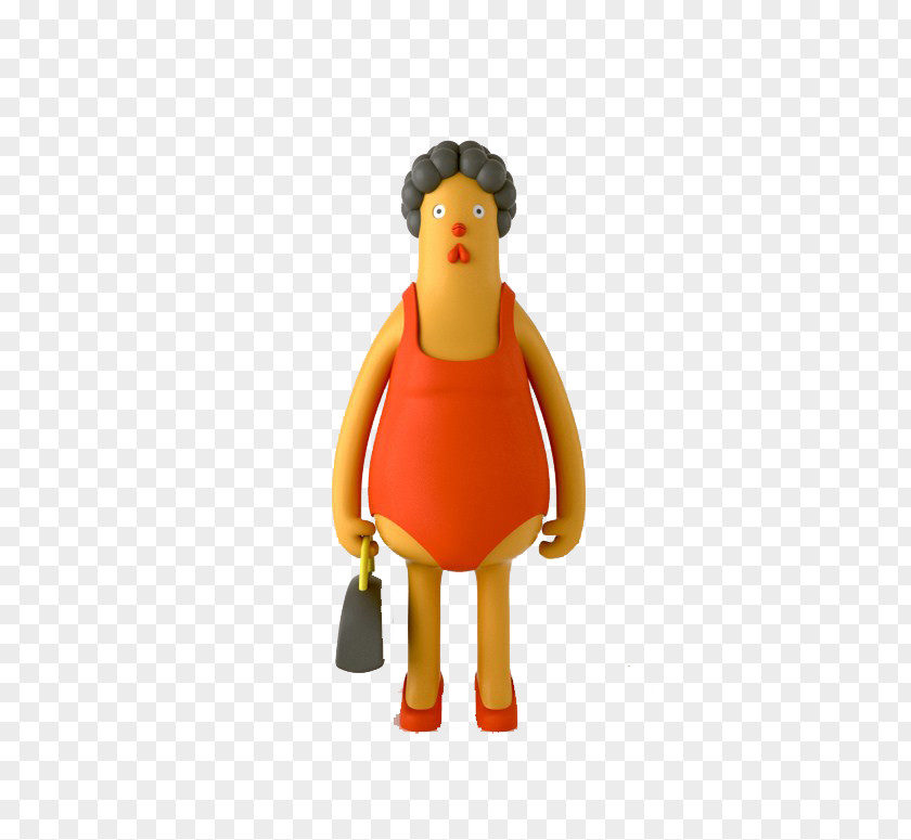 Orange 3d Figure Aunt London Strawberry Shortcake Designer Toy PNG
