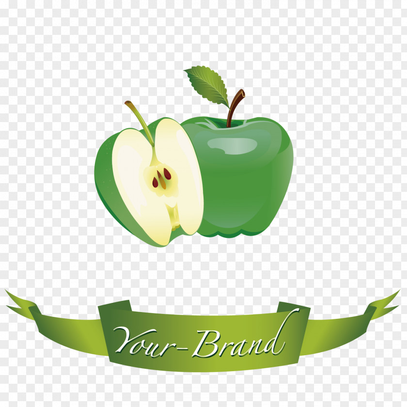 Green Apple Poster Decoration Material Juice Granny Smith PNG