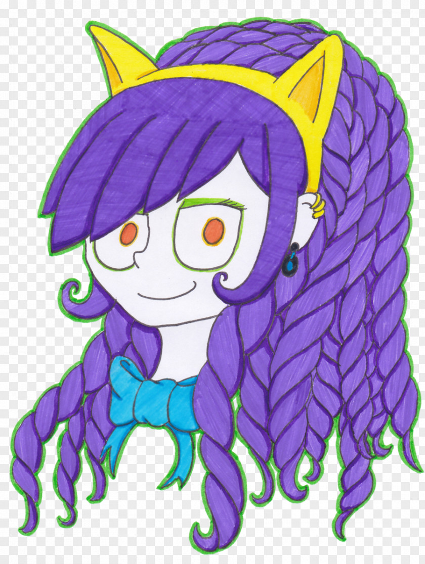 Purple Hair Art Clip PNG