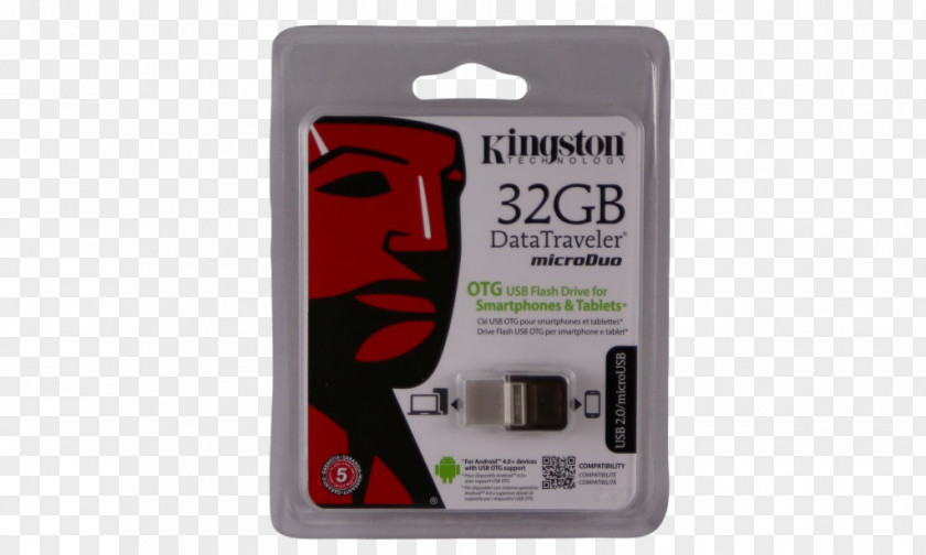 USB Kingston DataTraveler MicroDuo Flash Drives On-The-Go Digital Data Traveller Micro Duo 3.0 OTG Technology PNG
