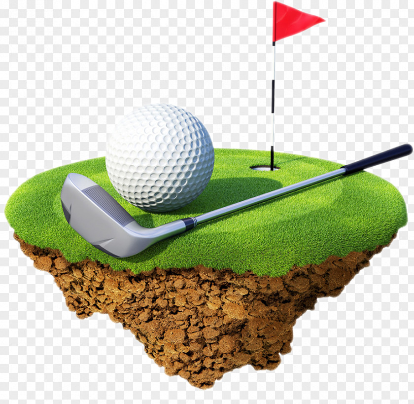 Golf Clubs Course Balls Miniature PNG