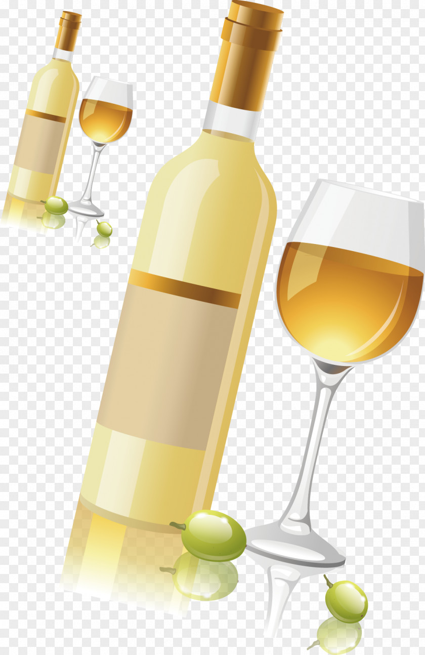 Vector Olive Oil White Wine Glass PNG