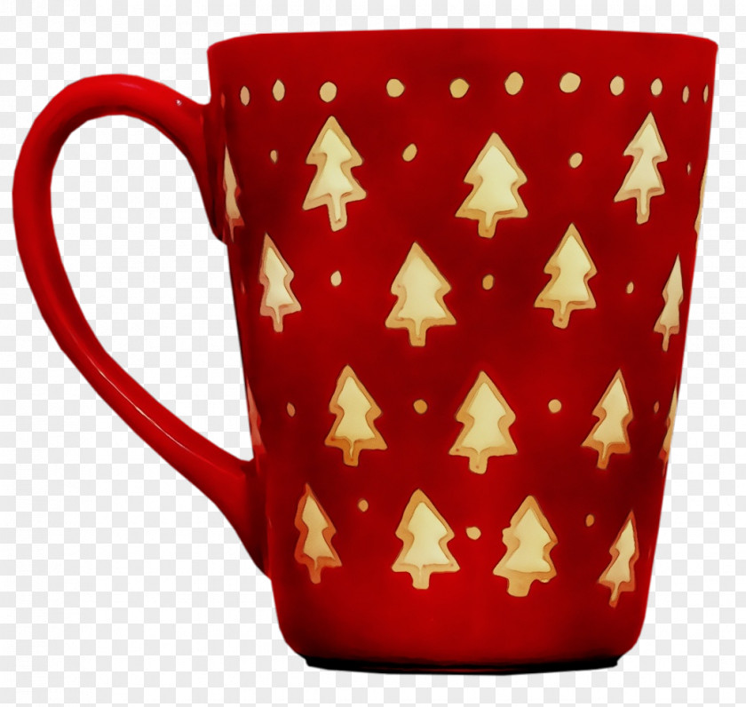 Ceramic Porcelain Mug Drinkware Red Tableware Cup PNG