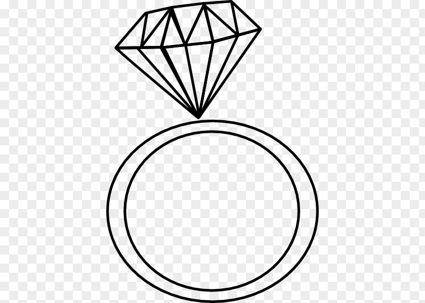 Black And White Engagement Clipart Ring Diamond Wedding Clip Art PNG