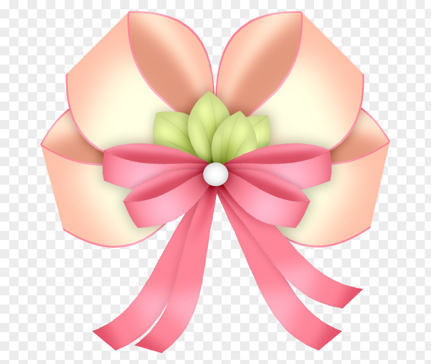 Cartoon Pink Uniforms Decorative Bow Ribbon Paper Clip Art PNG