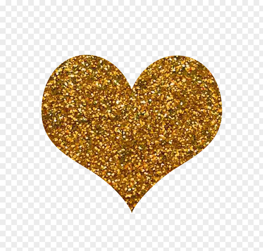 Gold Heart Glitter Nail Polish Color Wall PNG