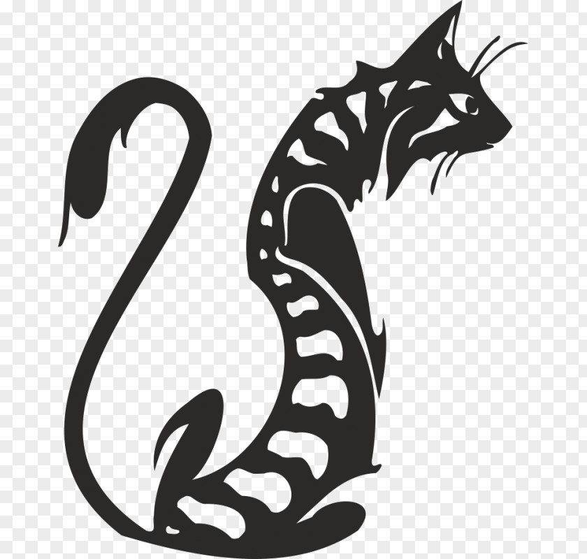 Silhouette Black And White Maine Coon Clip Art PNG