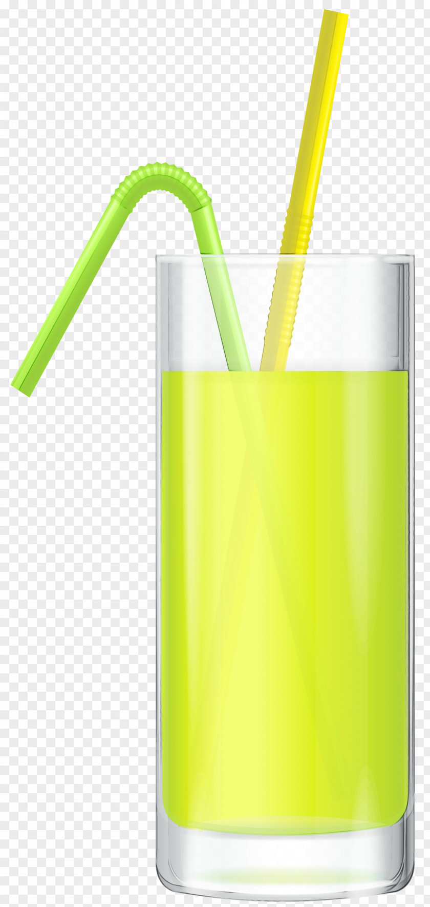 Drinking Straw Yellow Drink Party Supply PNG