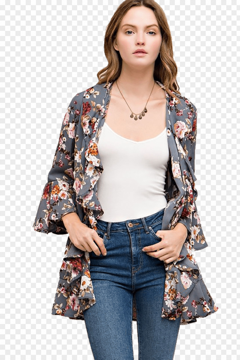 Flower Bohemia Clothing Sleeve Kimono Cardigan Slip PNG