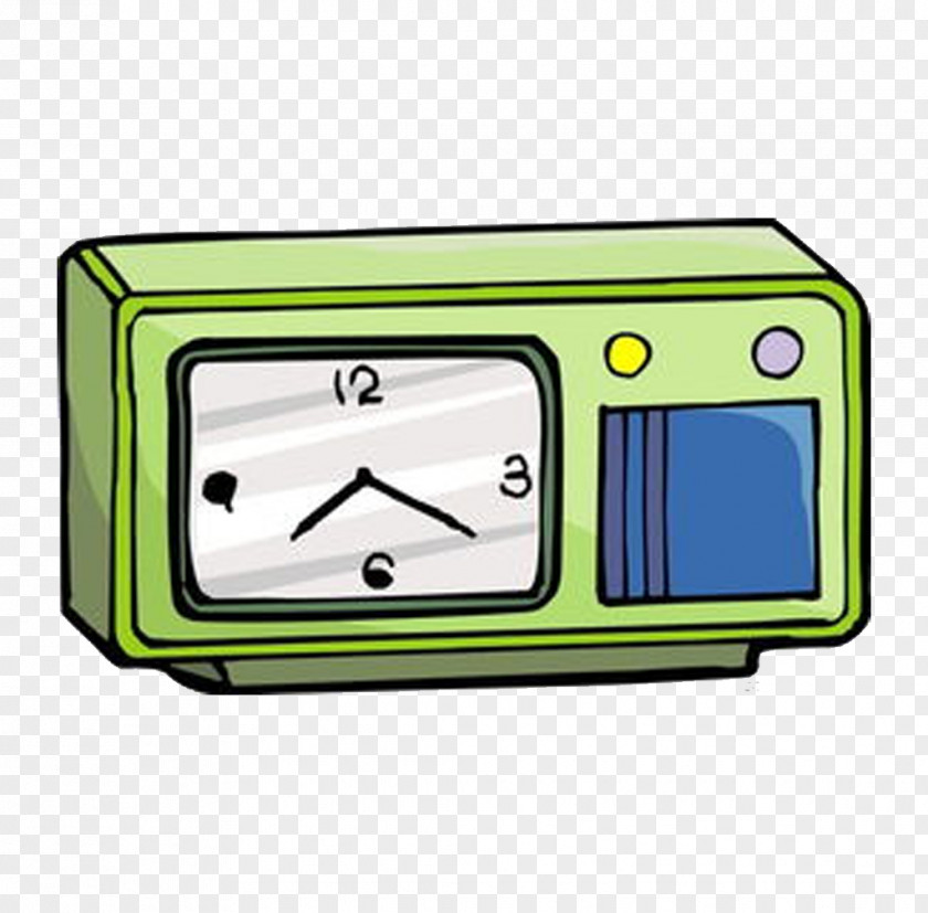 Green Cartoon Microwave Oven PNG