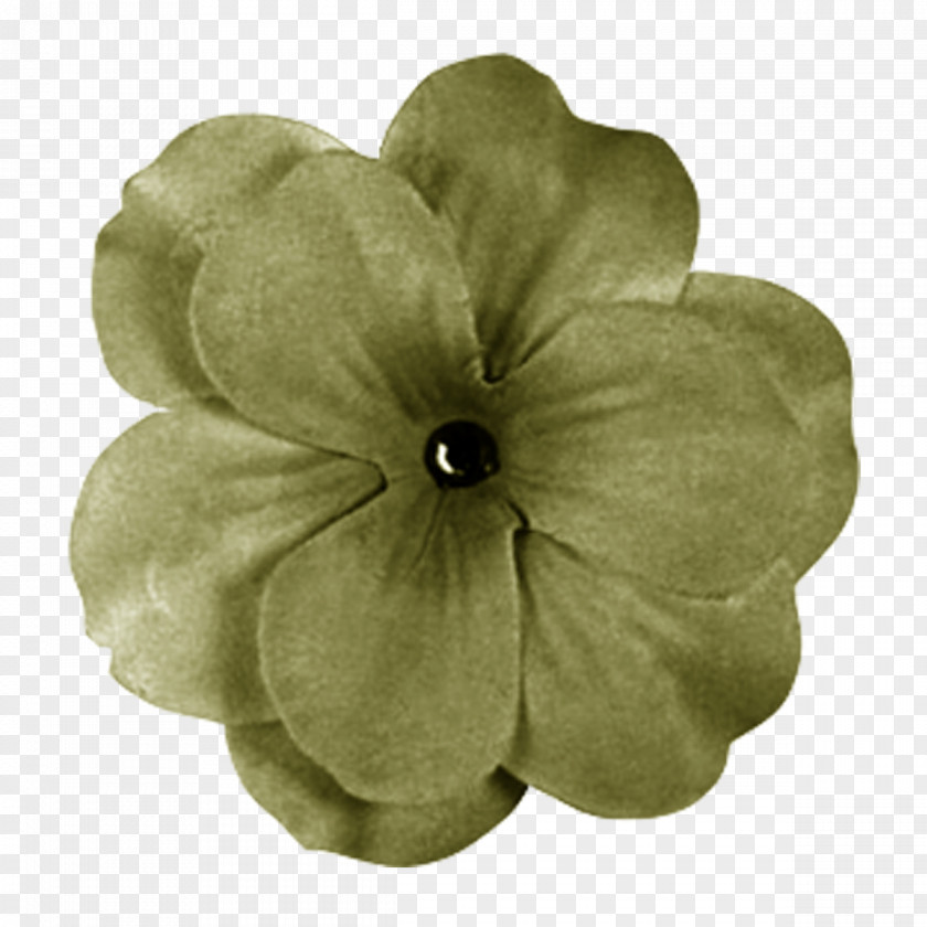 Green Flower Digital Scrapbooking Clip Art PNG