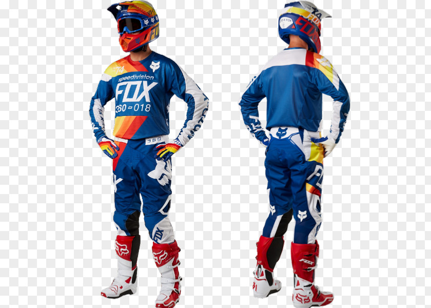 Motocross Race Promotion Fox Racing Uniform Clothing Blue PNG