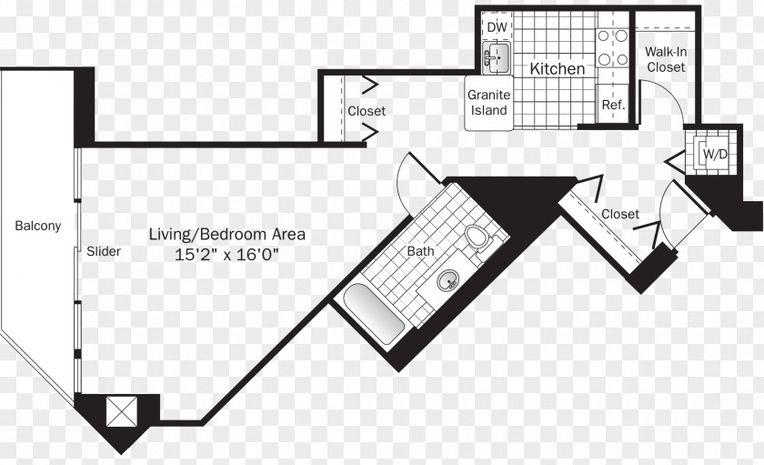 Apartment Grand Plaza I Floor Plan Studio Bedroom PNG