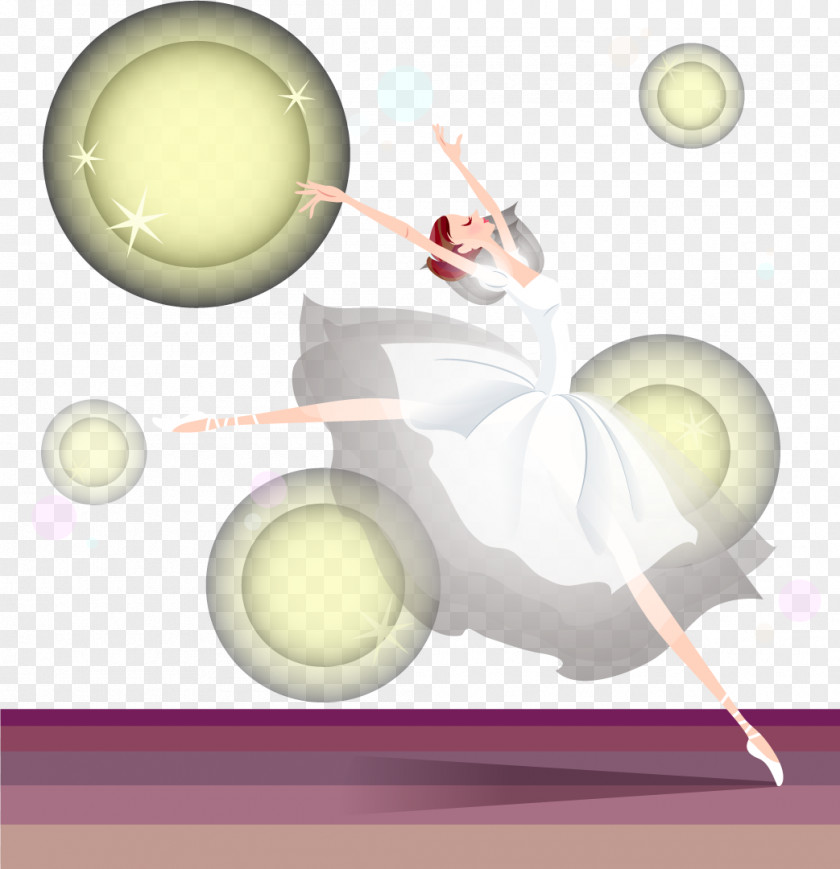 Cartoon Vector Ballet Dancer PNG