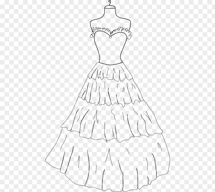 Dress Coloring Book Gown Drawing Clothing PNG