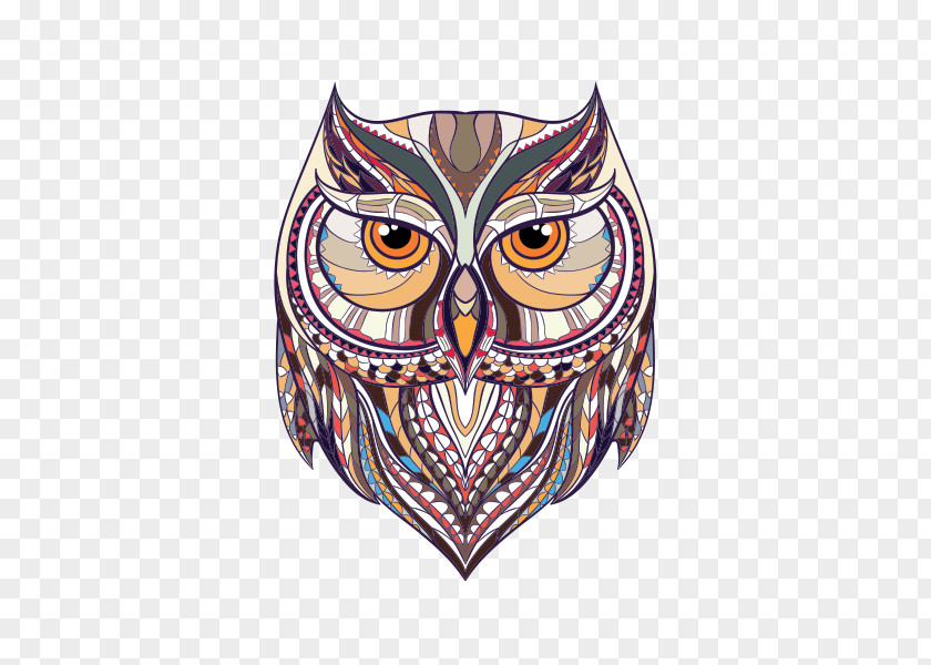 Owl Great Grey Bird Drawing PNG