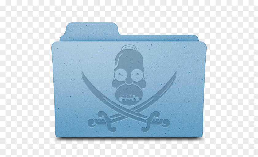 Pirate Folder Blue Brand Font PNG