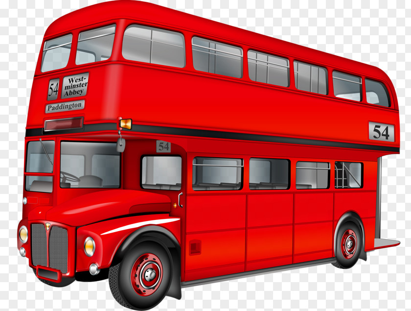 Red Bus London Double-decker AEC Routemaster Tour Service PNG