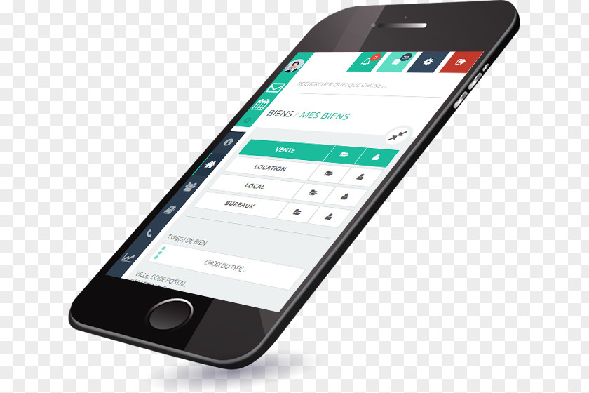 Smartphone Feature Phone Real Estate Property Management System PNG