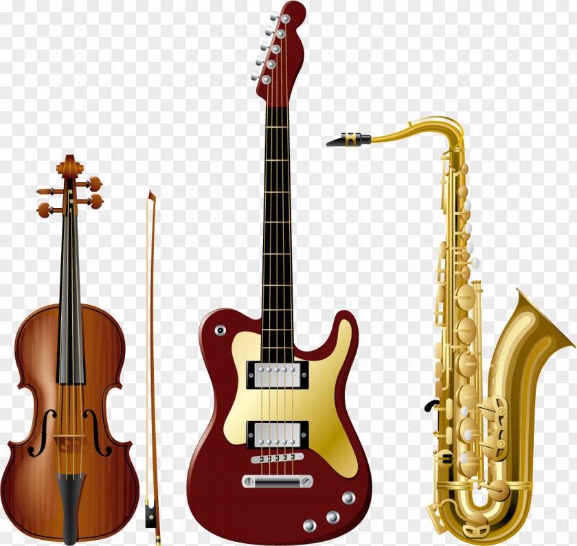 Violin Musical Instruments French Horns Brass Saxophone PNG