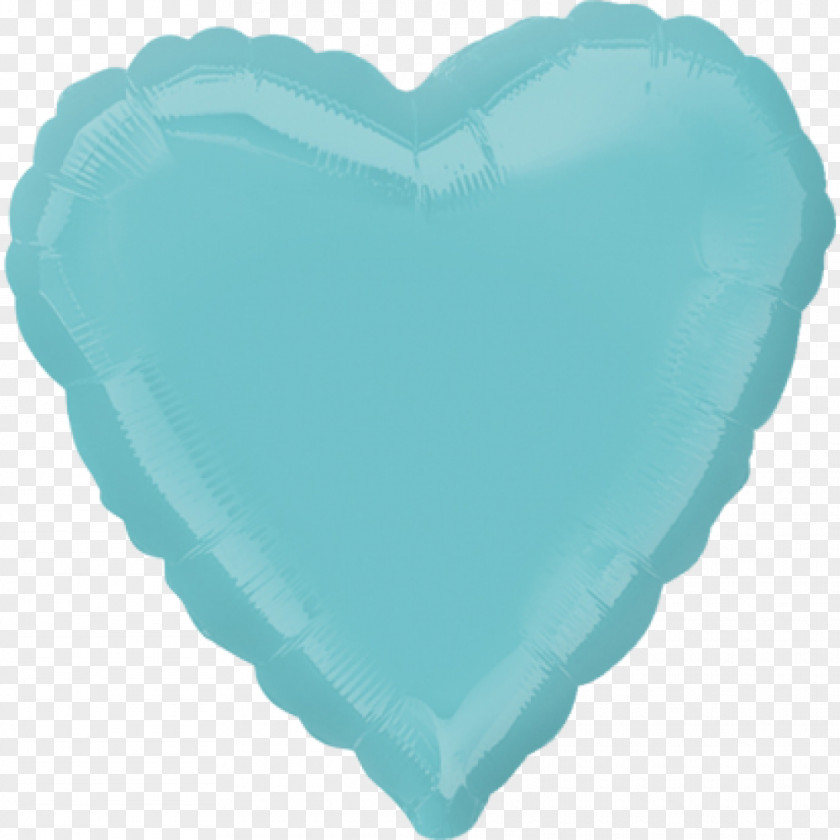 Balloon Foil Robin Egg Blue Heart PNG