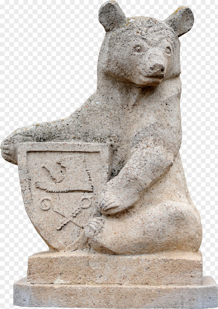 Bear Statue Classical Sculpture Carving Figurine PNG