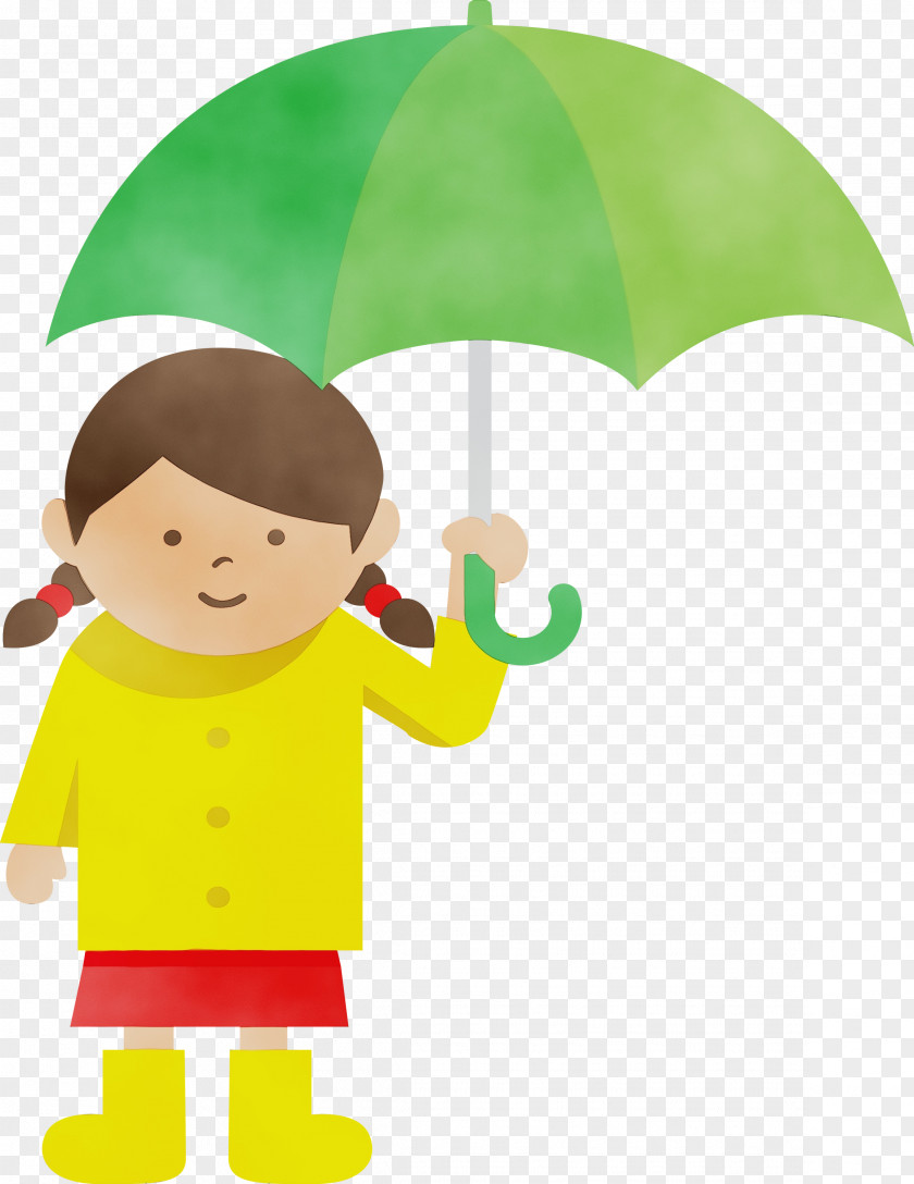 Cartoon Green Meter Umbrella Happiness PNG