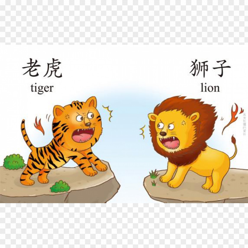 Chinese Child Big Cat Cartoon PNG