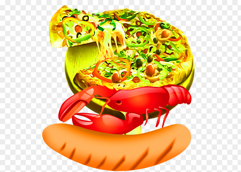 Hand Painted Hot Dog Lobster Junk Food Vegetarian Cuisine Fast PNG