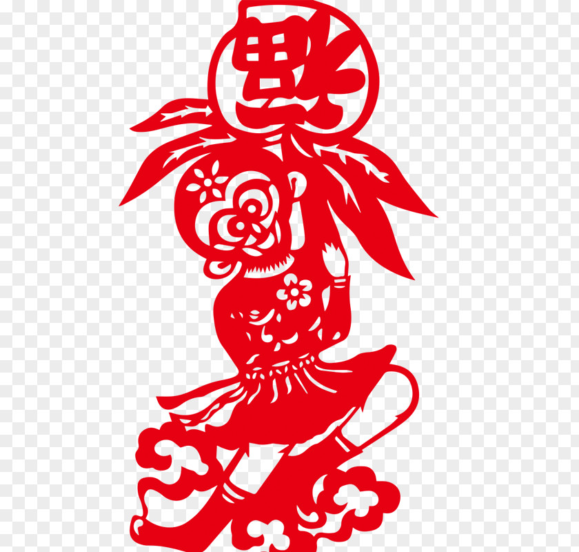 Monkey Paper-cut Material Chinese New Year God Welcoming Day Kitchen Deity Zhu0113ngyuxe8 PNG