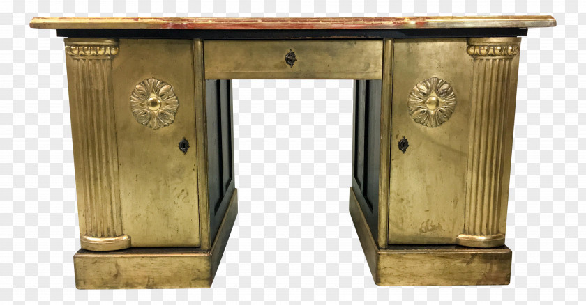 Table Writing Desk Gold Furniture PNG