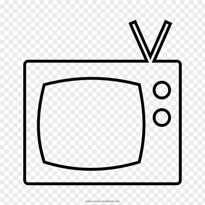 Televisor Television Drawing Black And White Coloring Book PNG