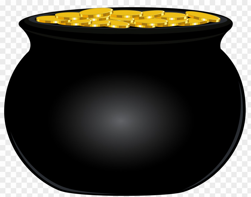 Black Pot Of Gold Clip Art Image PNG
