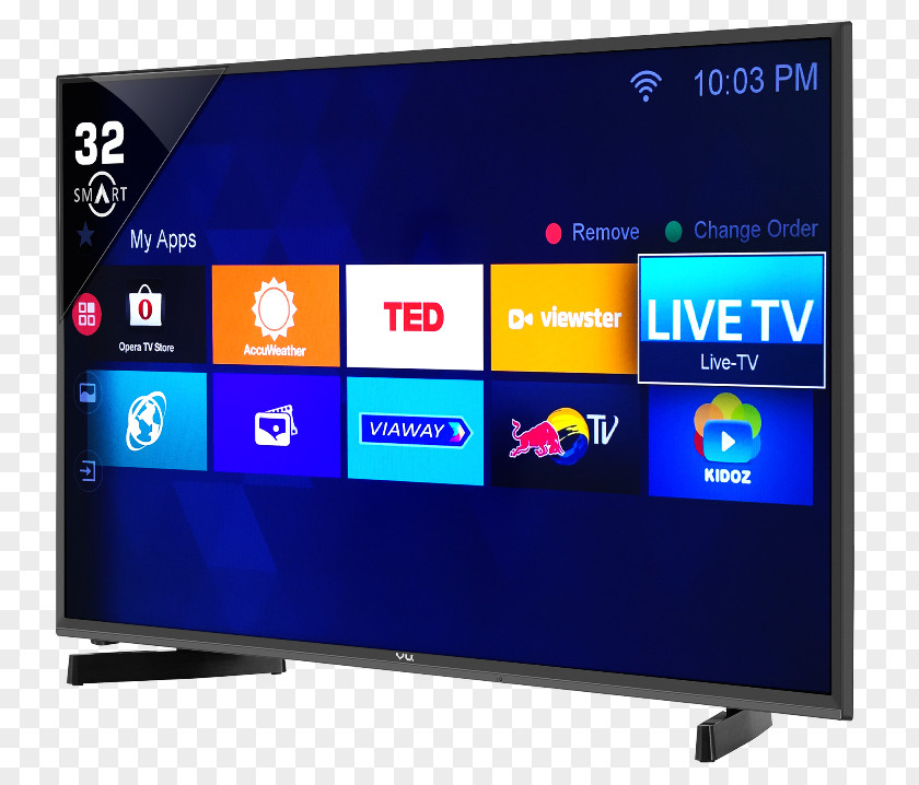 LED-backlit LCD Smart TV Vu Televisions HD Ready PNG