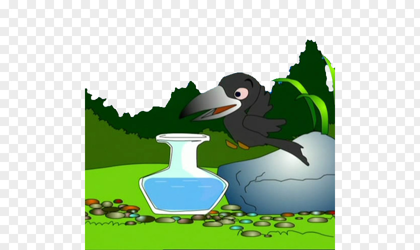 Raven Drinking Cartoon U4e4cu9e26u559du6c34 Water PNG