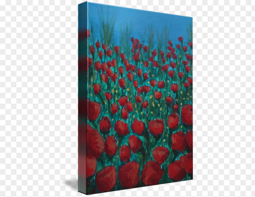 Poppy Field Fine Art Acrylic Paint Imagekind PNG