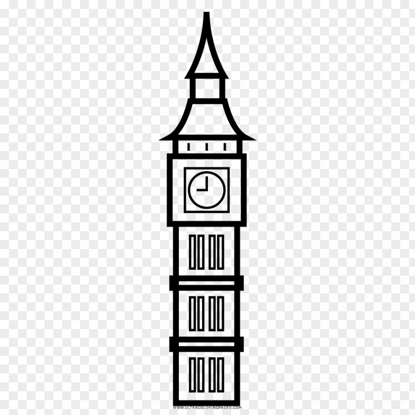 Big Ben Clock Tower Drawing Coloring Book PNG