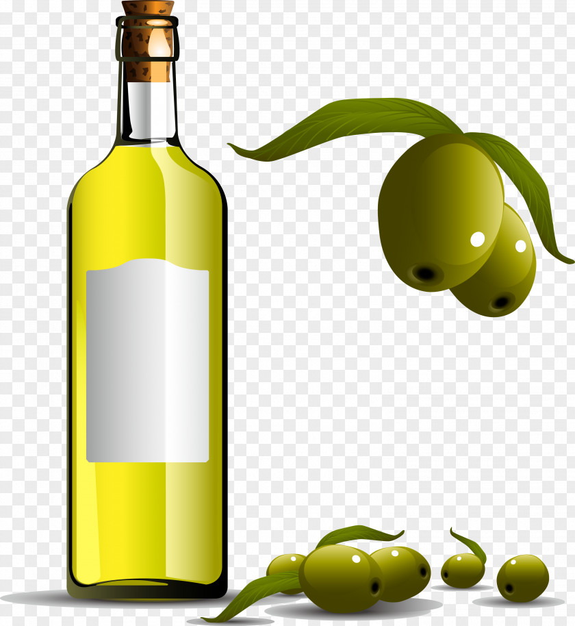 Pure Olive Oil Bottle PNG