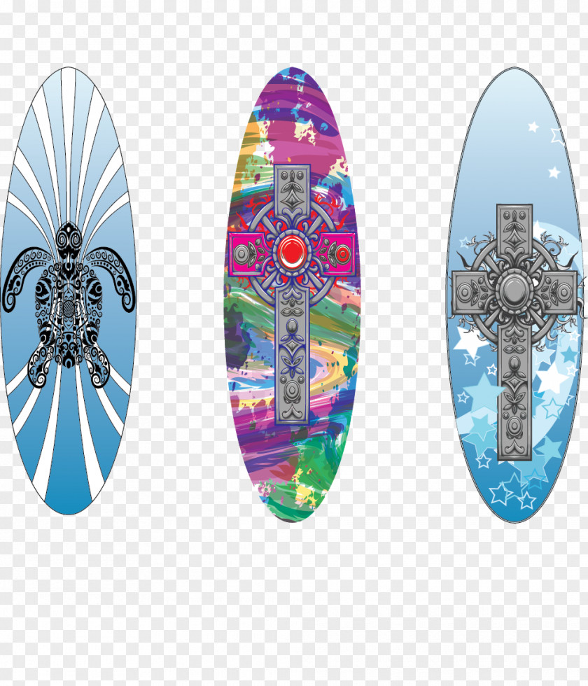 Traditional Design Cobalt Blue Surfing PNG