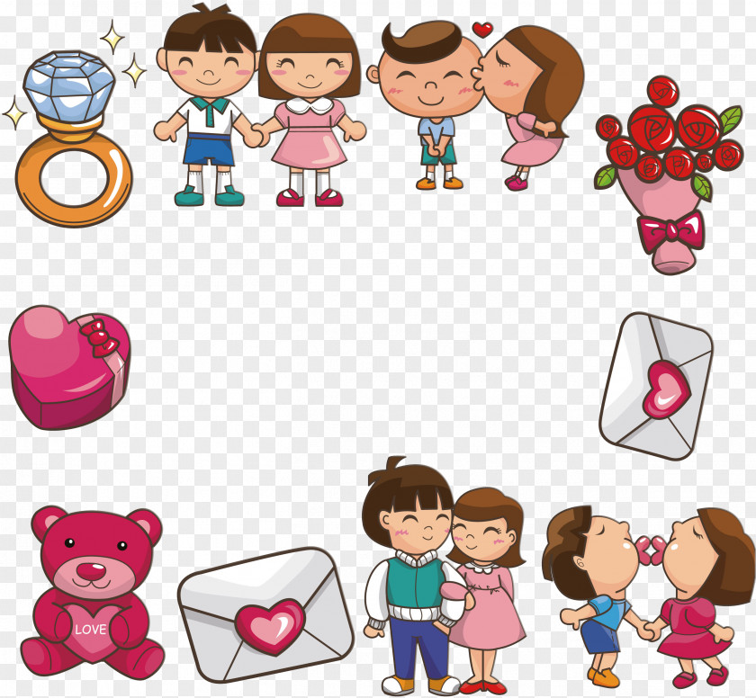 Valentines Day Facial Expression Smile Conversation Clip Art PNG