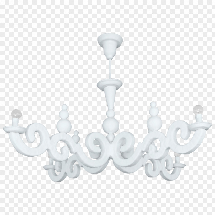 White Chandelier Ceiling PNG