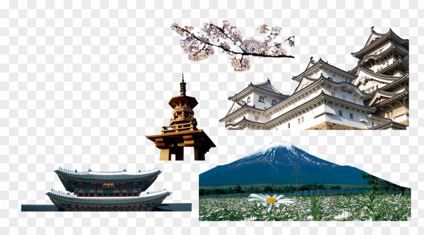 Japan And South Korea Architectural Elements Architecture Download PNG