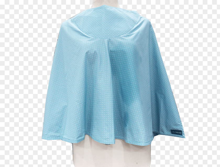 Sky Blue And White Sleeve Neck PNG