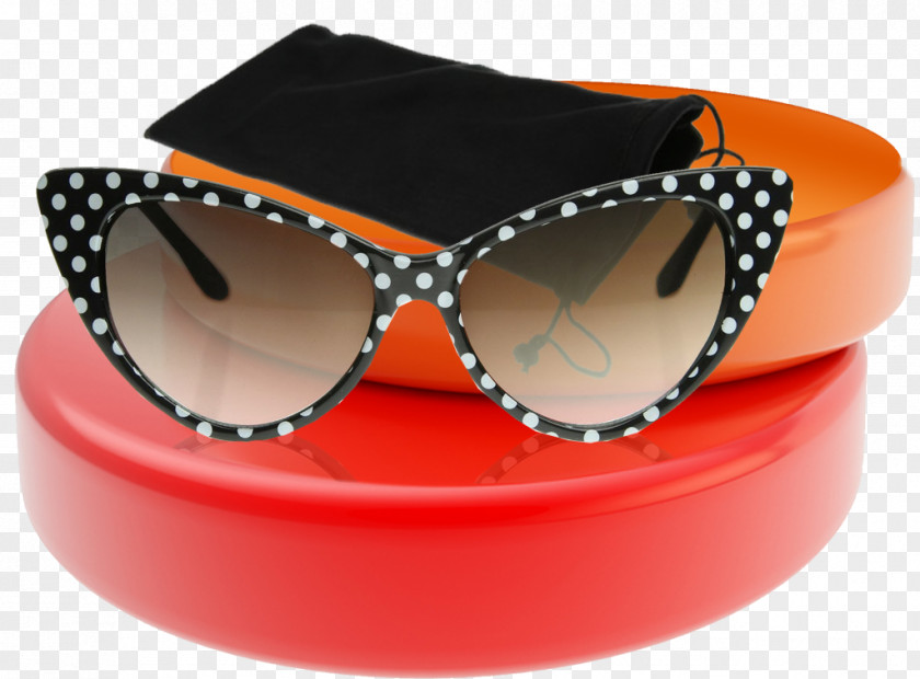 Sunglasses Goggles 1950s Polka Dot PNG