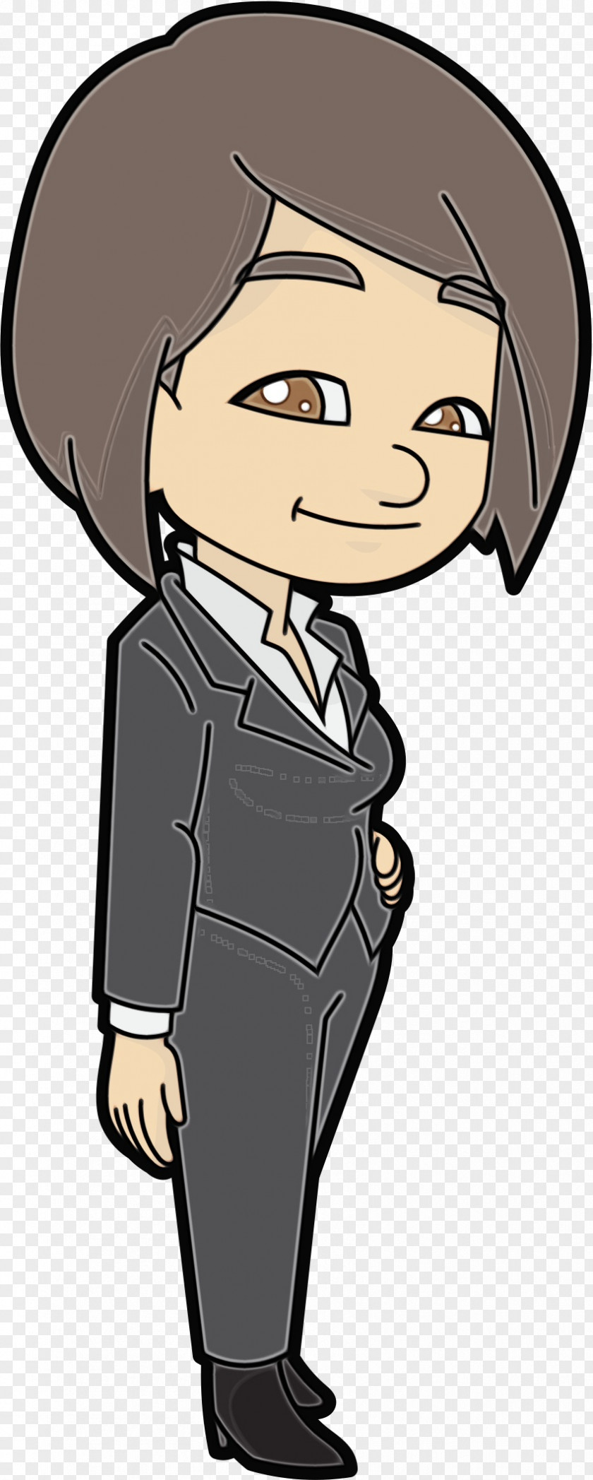 Tuxedo Gesture Character Cartoon Human Boy Smile PNG