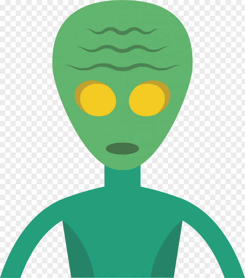 Vector Green Alien Astronomy Download Clip Art PNG
